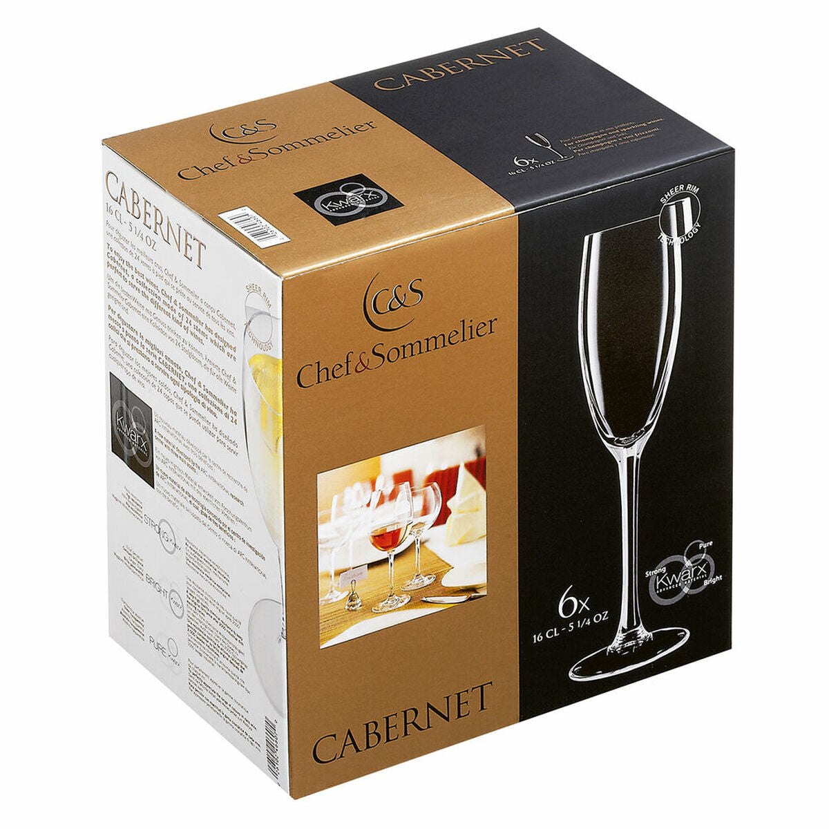 Champagne glass Chef&Sommelier Cabernet Transparent Glass 6 Units (16