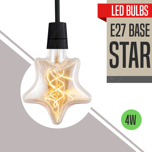 Star 4W LED Light Bulb E26 Warm White Decorative LED Edision Bulbs