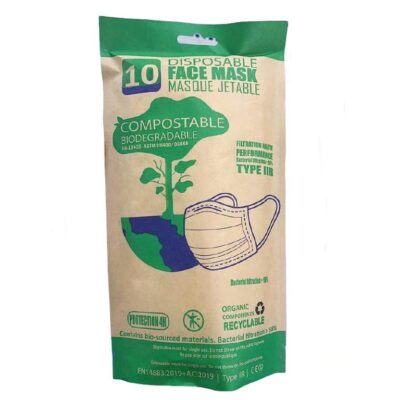 Compostable Face Masks - Certified - Medical Grade Type 2