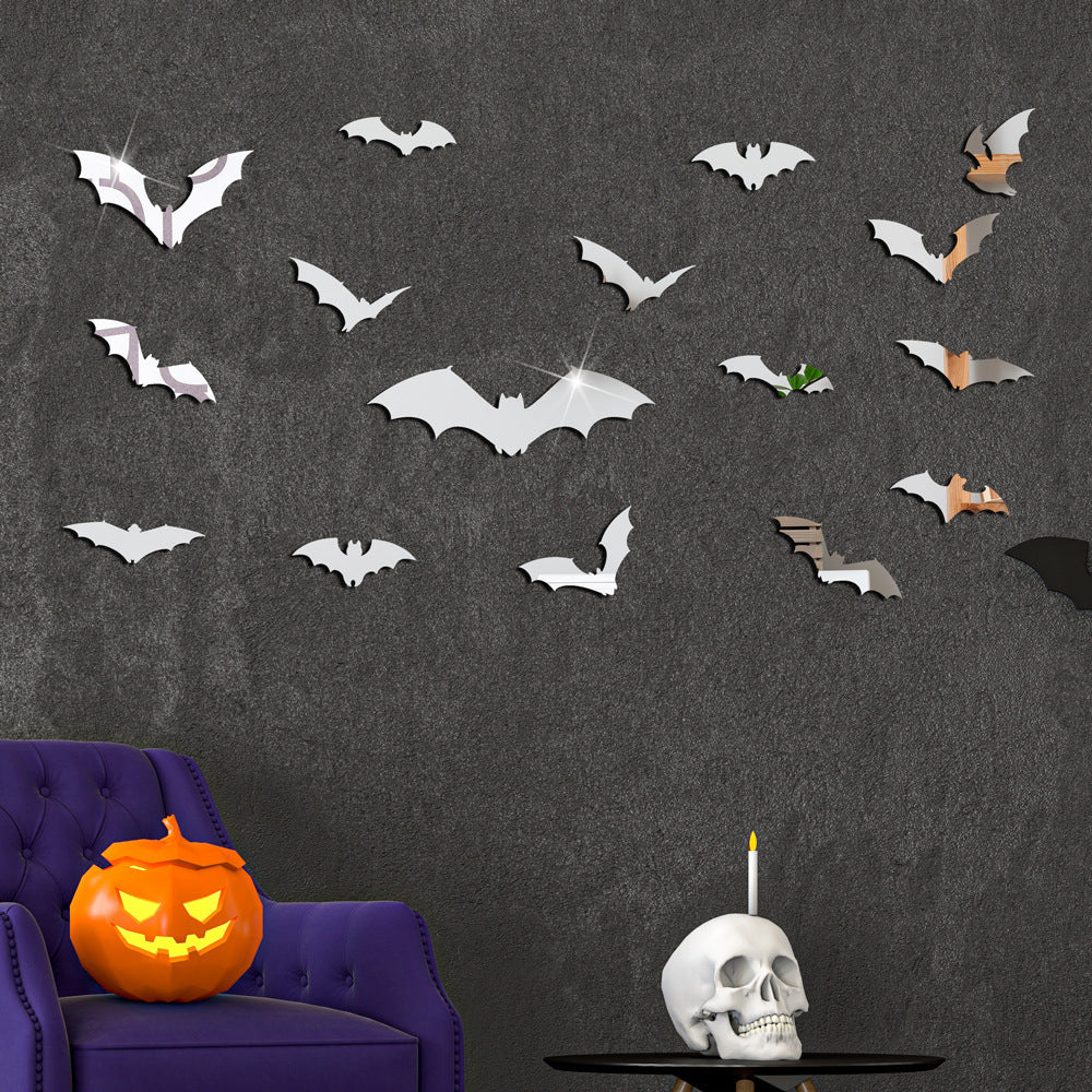 Halloween Bat Acrylic Mirror Sticker