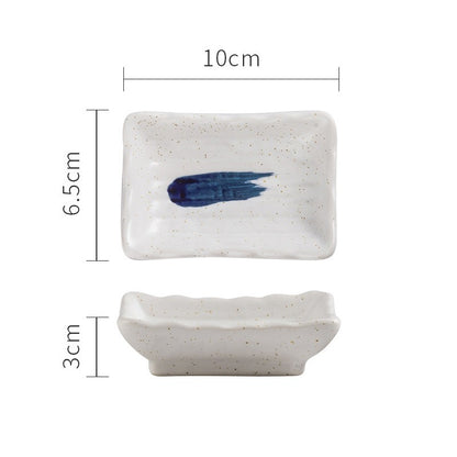 Japanese Ceramic Sauce Seasoning Household Flat Plate