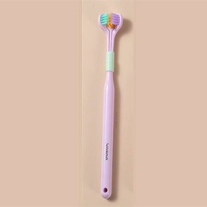 Three-sided Macaron Soft Bristle Toothbrush Care Safety Toothbrush Teeth Deep Cleaning Portable Travel