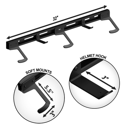 Wall Mounted Bike Rack for 6 Bikes