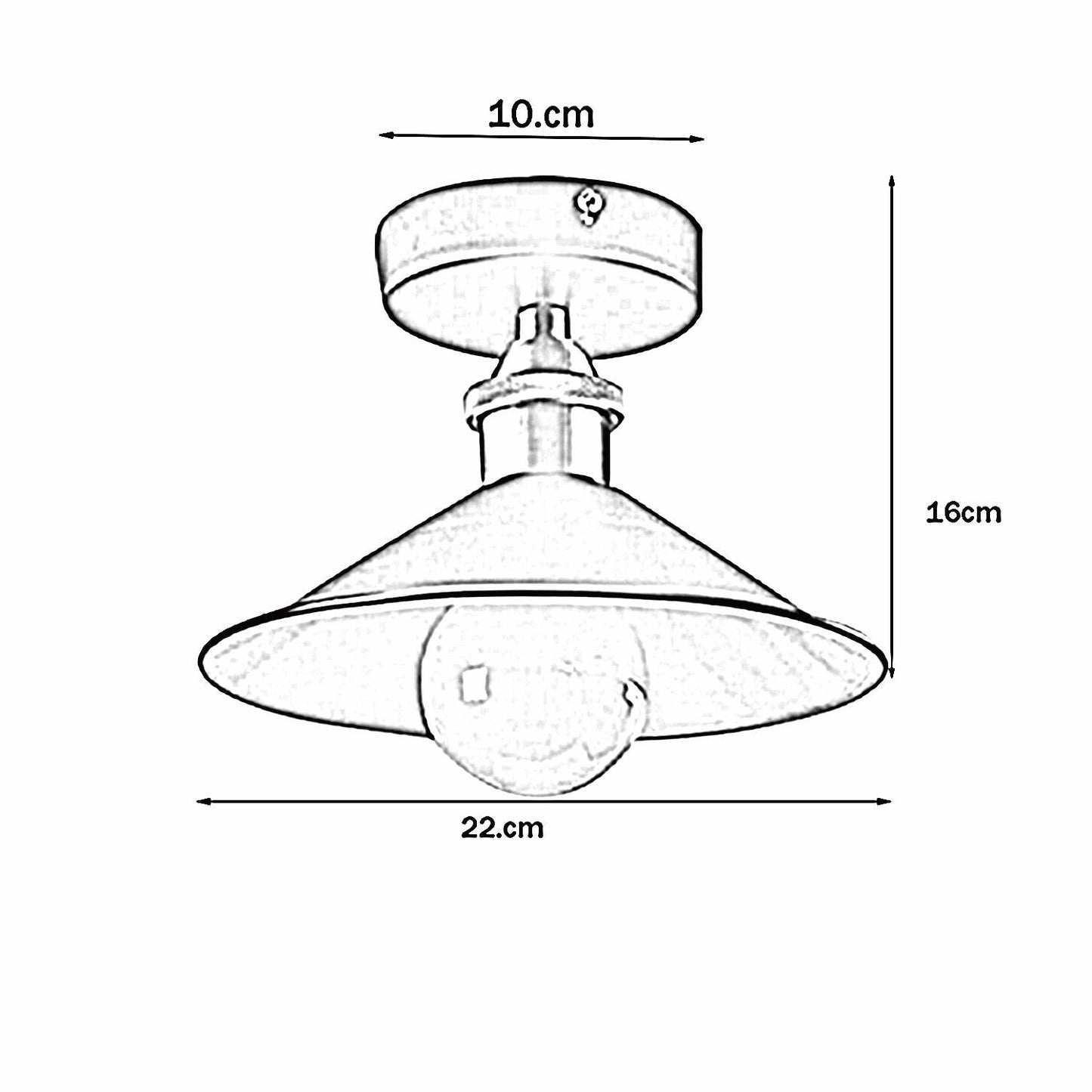 Ceiling Light Round Cone Down Lights Bathroom Kitchen Living Room