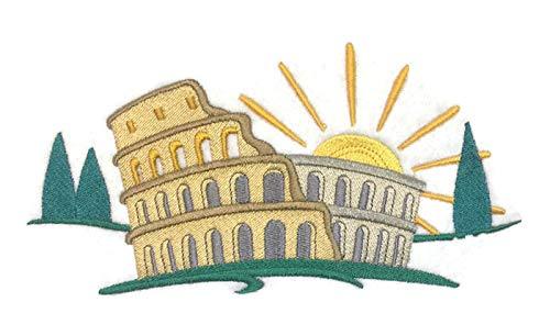 Round The World City Square - Rome Embroidered Iron on/Sew Patch