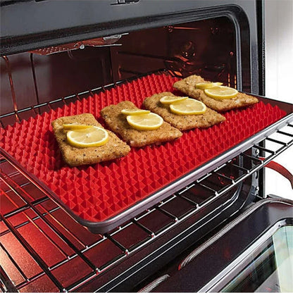 Non-Stick Silicone Pyramid Cooking Mat Baking Mat With Grid Versatile Oven BBQ Cooking Mat Heat-Resistant Mat Kitchen Tools Kitchen Gadgets