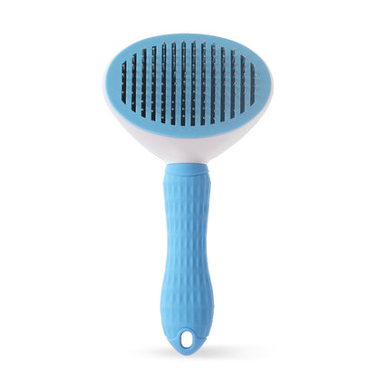 Cat Self-Cleaning Comb Stainless Steel Dog Comb Hair Brush One Key To Remove Floating Artifact