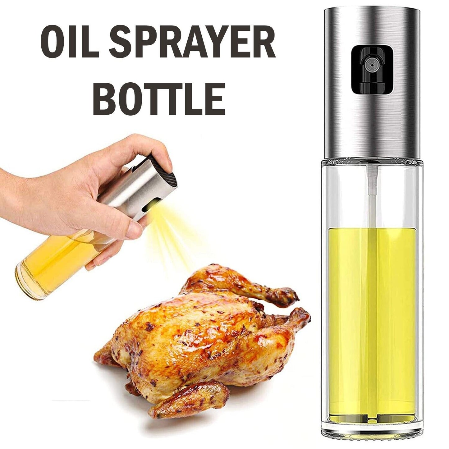 Stainless Olive Oil Sprayer Cooking Mister Spray Fine Bottle Kitchen US