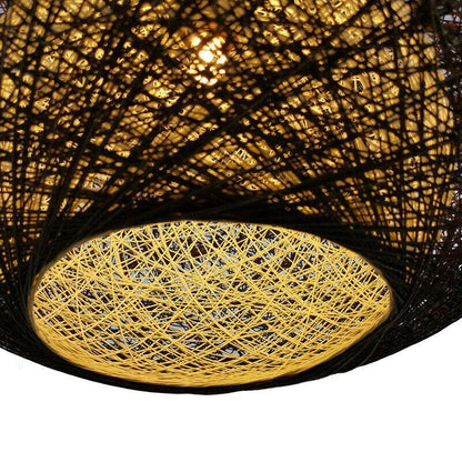 Rattan Ceiling Light lamp Hanging Hemp Rope Pendant Lamp Shade~1333