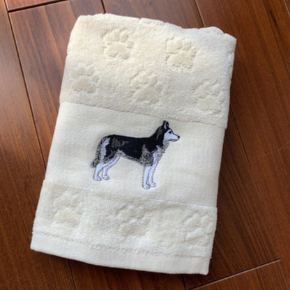 Dog Embroidery Water Absorbing Wash Towel