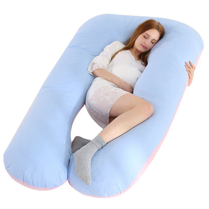 U-shaped Color Matching Belly Support Pregnant Women Pillow Sleeping Pillow Side Lying Back Pillow