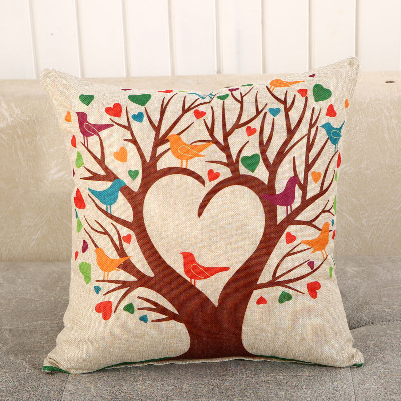 Fabric Decoration Supplies Car Gift Linen Printed Pillows Bedside Cushion Couch Pillow