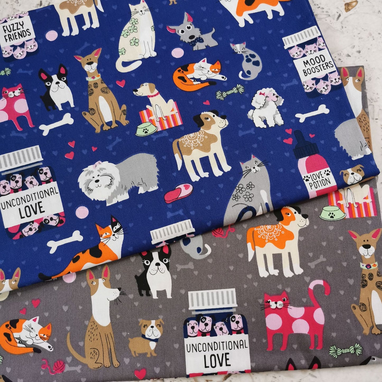 Puppy Series Cotton Twill Fabric 1.6 Meters Wide