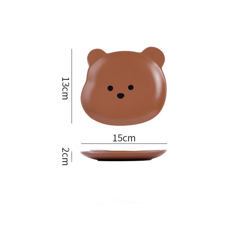 Home Cartoon Cute Bear-shaped Dinner Plate