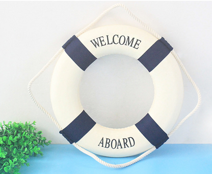 Cloth art lifebuoy wall hanging decoration