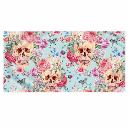 Printed skull beach towel