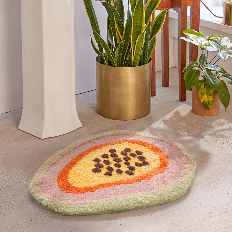 Papaya bathroom mat