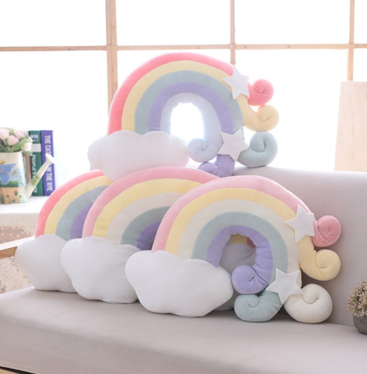 Star Moon Bed Head Cushion Rainbow Creative Pillow