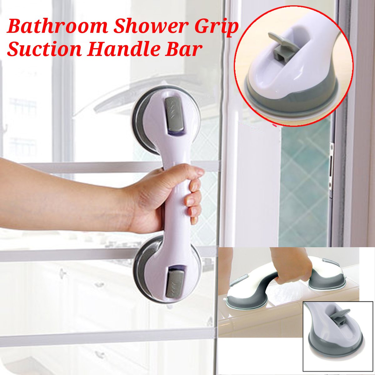 Bathroom Handrail Suction Cup Type Anti-skid Handrail Suction Cup Handrail