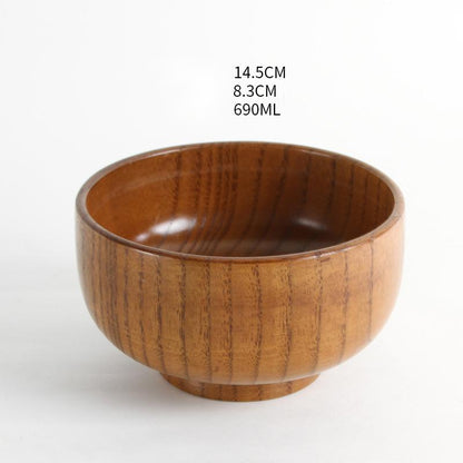 Japanese style natural jujube wooden bowl