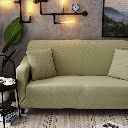 Pure color stretch waterproof sofa cover