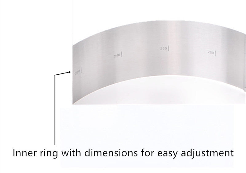 Adjustable stainless steel cake pan