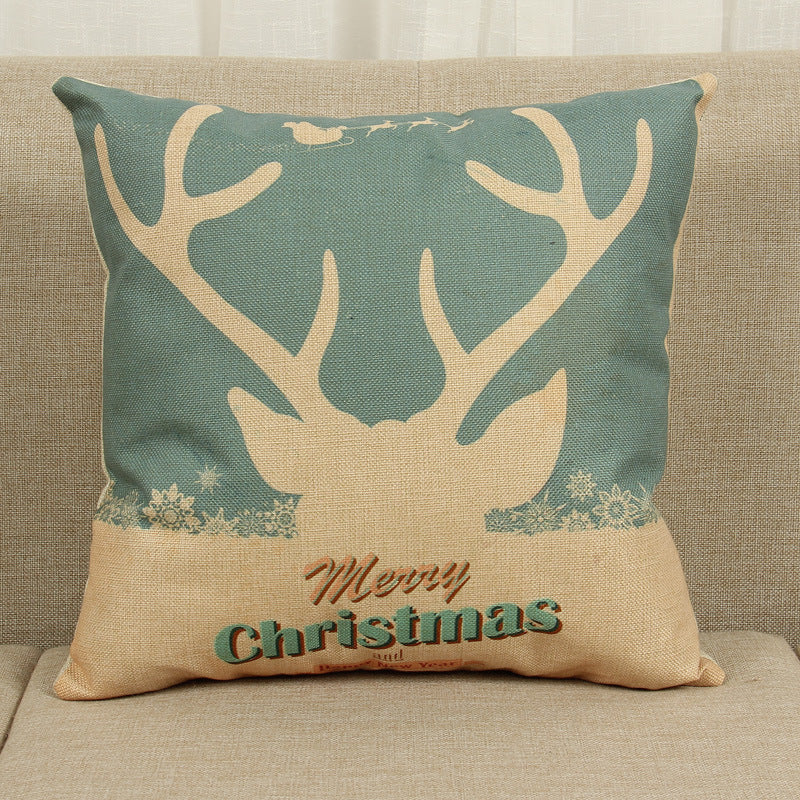 Christmas elk pillowcase