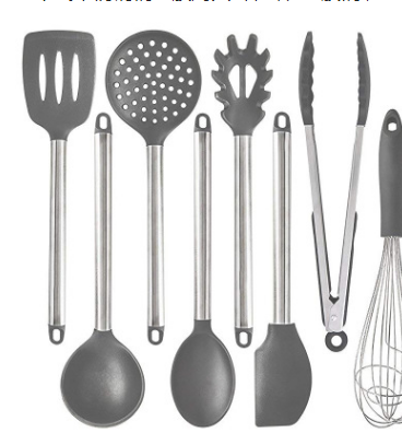 The silicone kitchen utensils and appliances