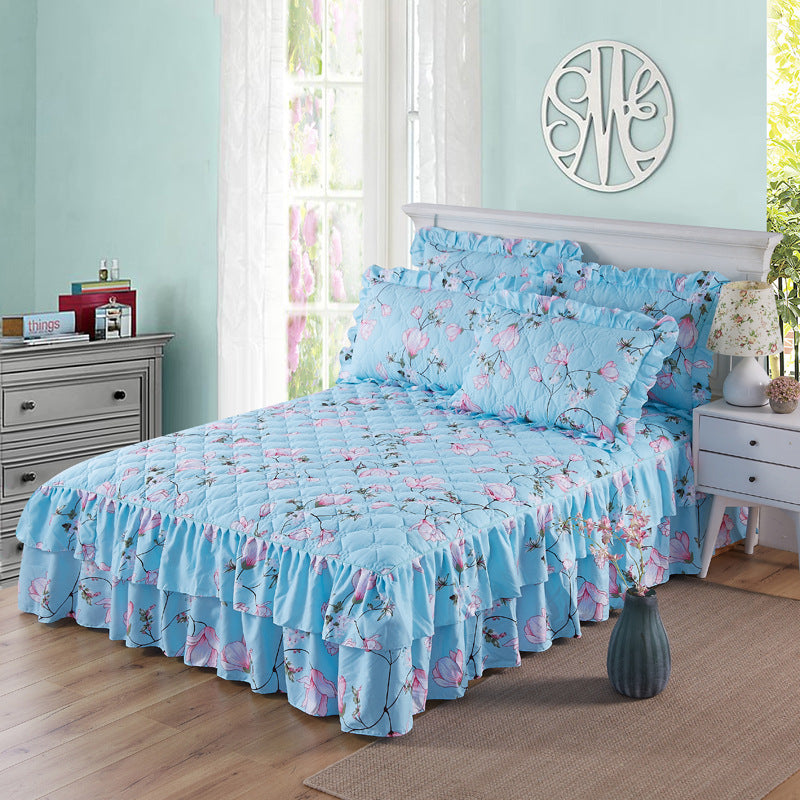 Thick double-layer lace bedspread