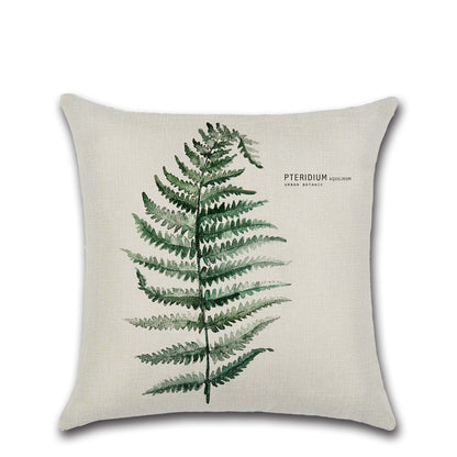 Plain and elegant flax leaf pillow