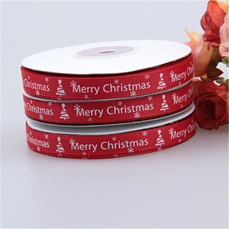 Christmas ribbon 1CM threaded ribbon small roll