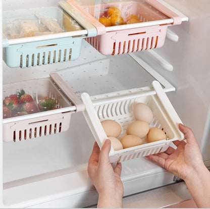 Refrigerator Storage Basket Stretchable Multifunction Kitchen Refrigerator Storage Box