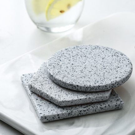 Granite Pattern Ceramic Coaster Tea Cup Pad