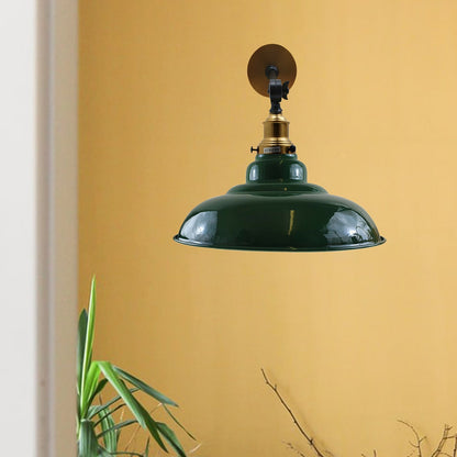 Green Shade With Adjustable Curvy Swing Arm Wall Light Fixture Loft