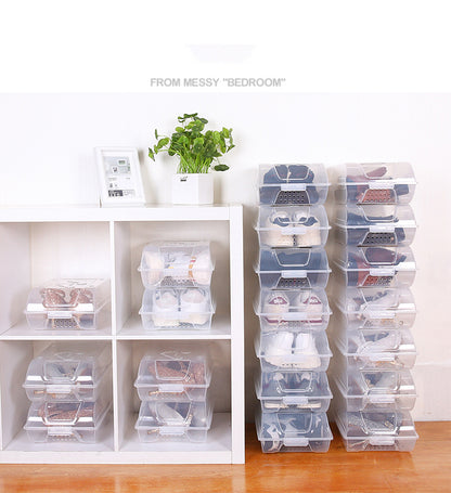 Transparent Drawer Wardrobe Shoe Storage Box