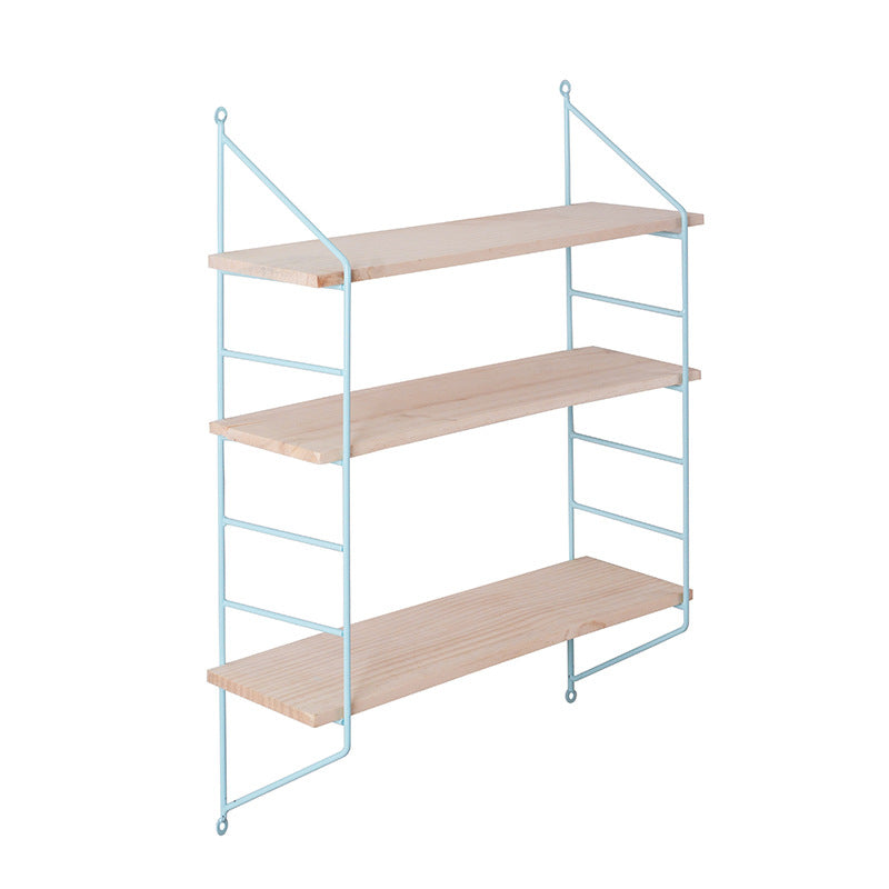 Wooden decorative iron rack