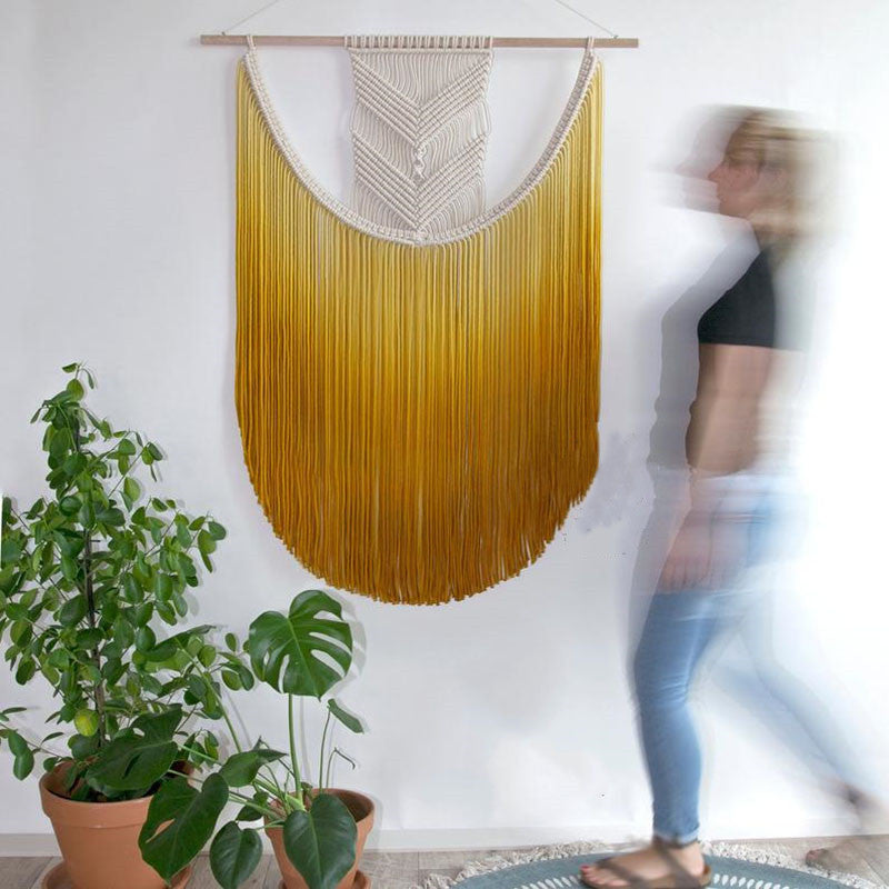 Bohemian dyed hand-woven tapestry