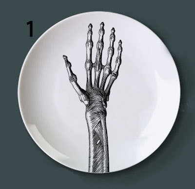 Human bone structure decoration plate