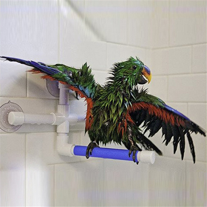 Parrot bath shower stand