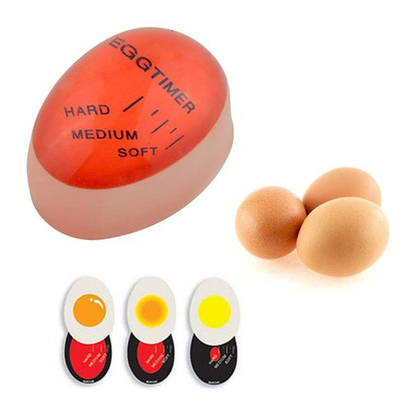 Egg Timer Perfect Color Changing Timer Yummy Soft Hard Boiled Eggs Cooking Kitchen Eco-Friendly Resin Egg Red Timer Tools