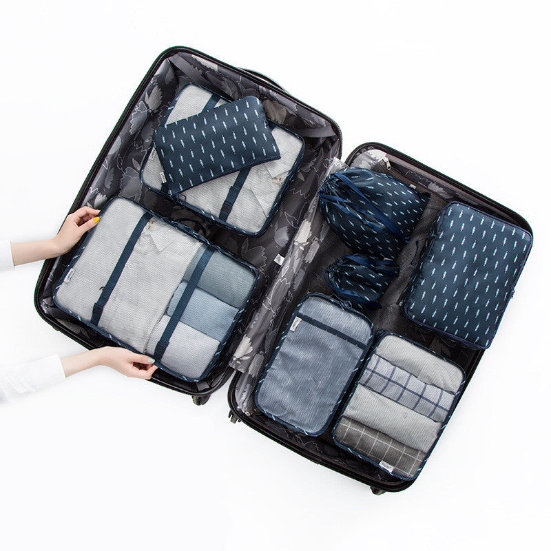 8-piece waterproof folding travel storage bag