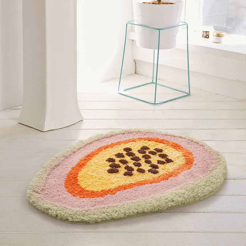 Papaya bathroom mat