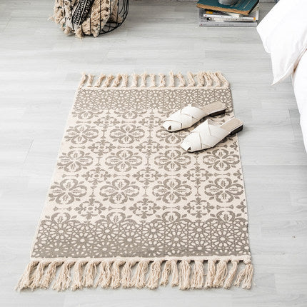 Simple Cotton Linen Small Floor Mat