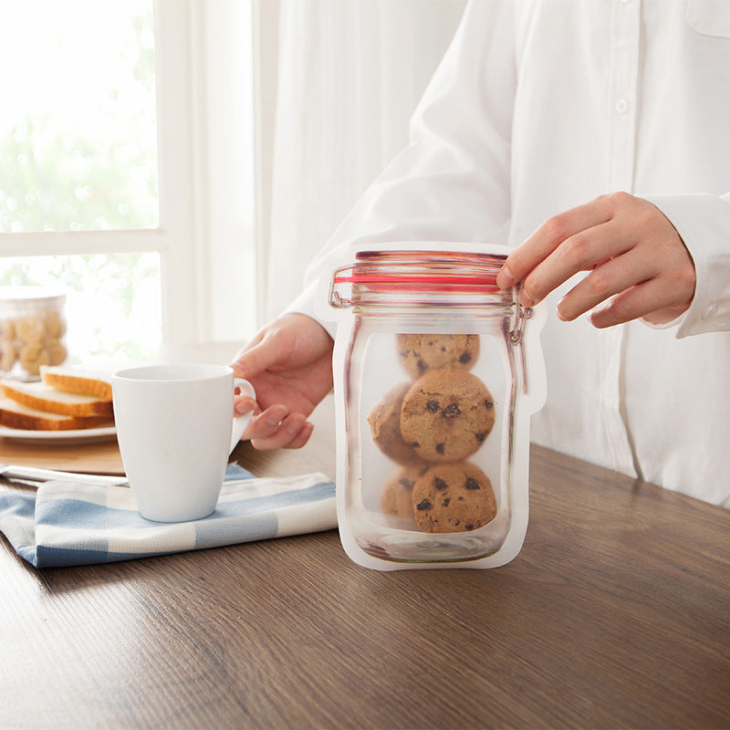 Reusable Snack Storage Bag Nut Biscuit Waterproof Sealed Food Storage Bag Snack Storage Travel Food Assortmen Bag Kitchen Tools