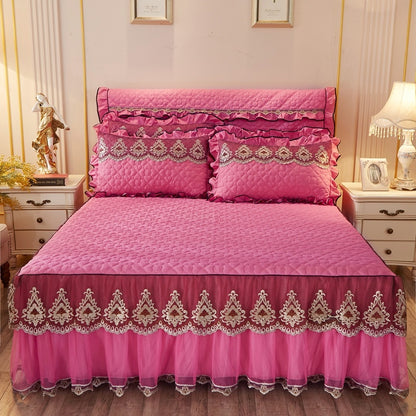 Quilted Lace Bed Skirt Thickened Plus Cotton Bedspread Single Piece Simmons Bed Cover Bed Circumference 1.8m Bed