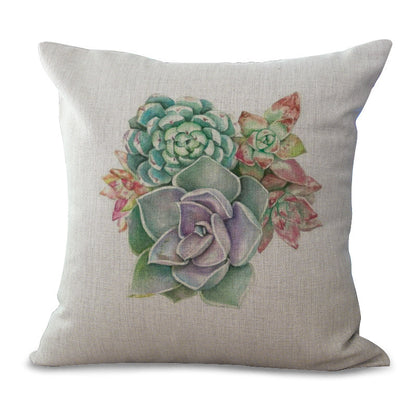 Plant Pillow Cover Succulent Cactus Pillow Case