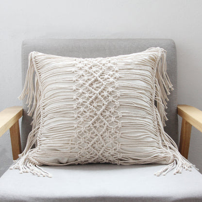 Cotton Rope Hand-woven Tassel Pillow Model Room Hotel Pillow Bohemian Pillow Tapestry