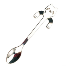 Cross-border 304 Stainless Steel Spoon Cartoon Cat Handle Hanging Coffee Spoon