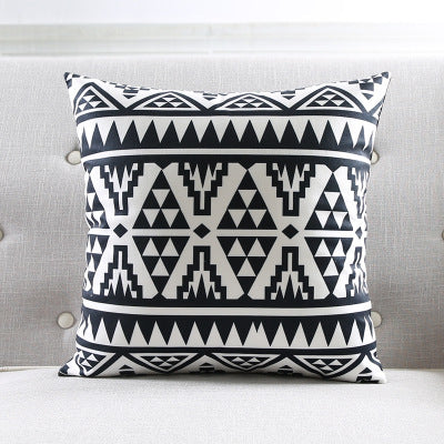 Geometric striped sofa throw pillow