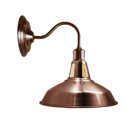 Copper Wall Light 30 cm Barn Slotted Shade Modern Style High Polished